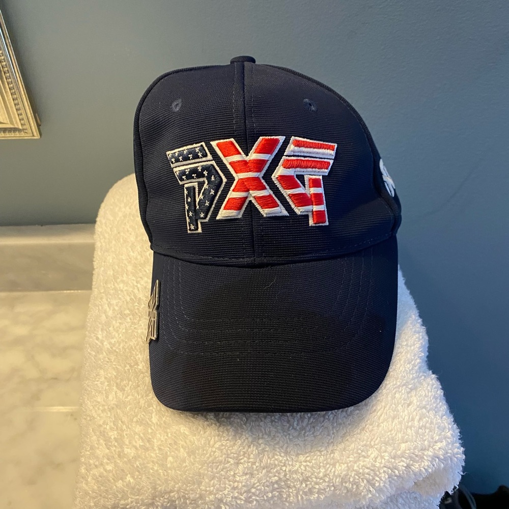PXG Red White and Blue Golf Hat with Ball Marker (Not Pictured)